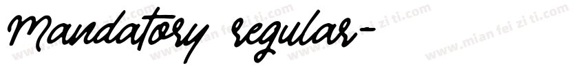 Mandatory regular字体转换